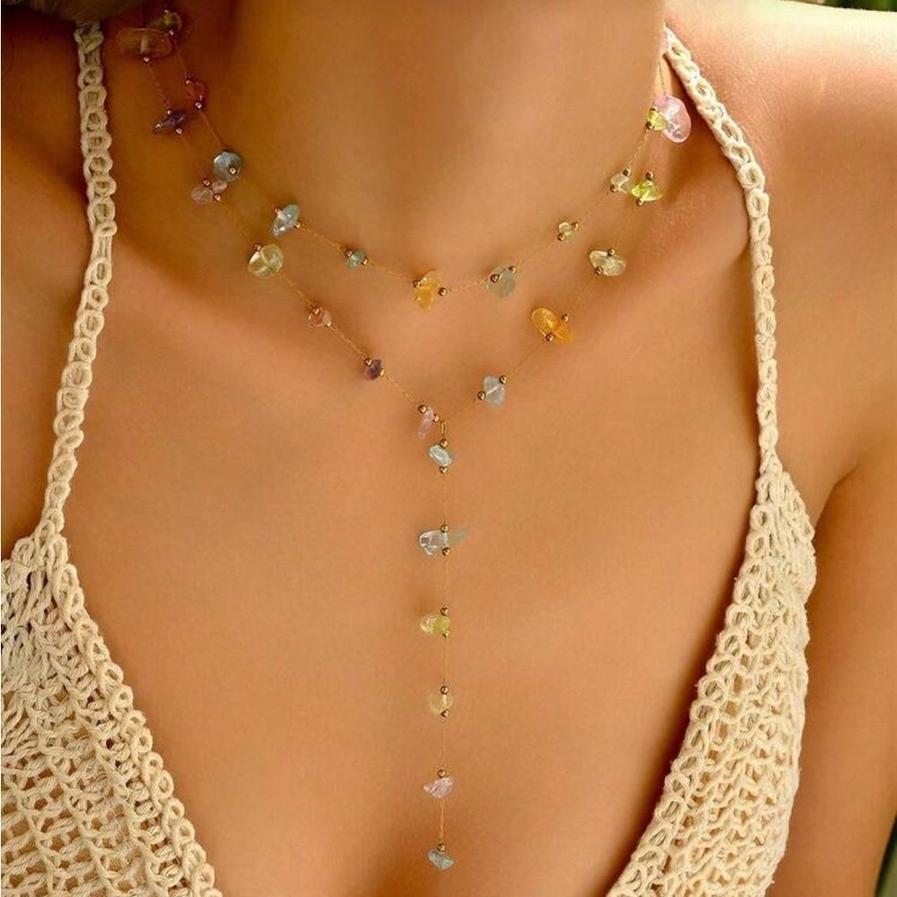 Crystal Beaded Necklace Q832